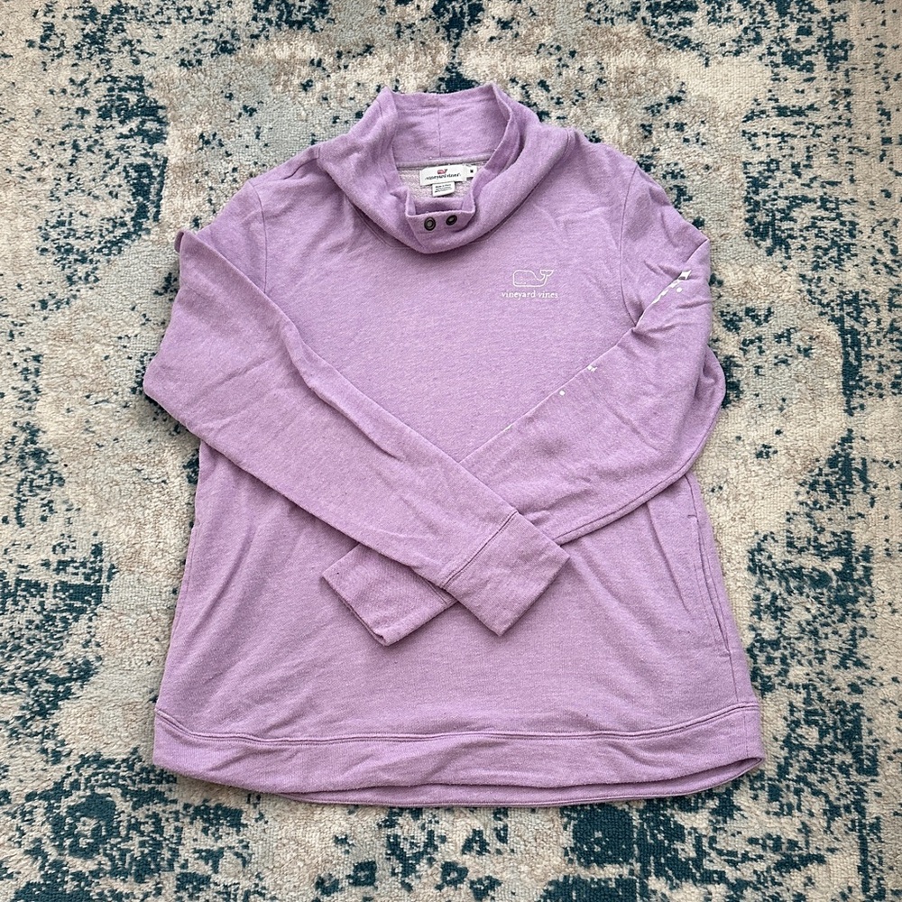 Vineyard Vines Lavender Pullover cowl neck medium cute